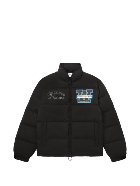 Off-White chest-appliqué puffer jacket
