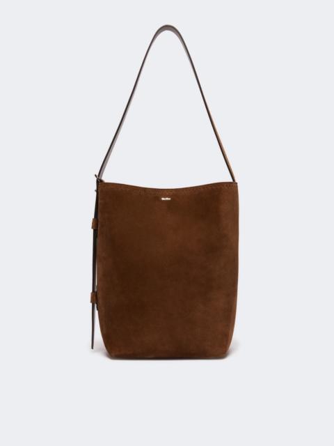 Max Mara ARCHETIPO1SV3 Small Archetipo bag in split leather - DARK BROWN