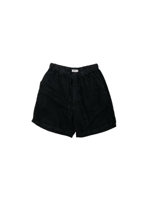 Bather Black Linen Leisure Short