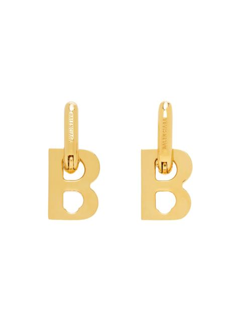 BALENCIAGA Gold B Chain Xs Earrings