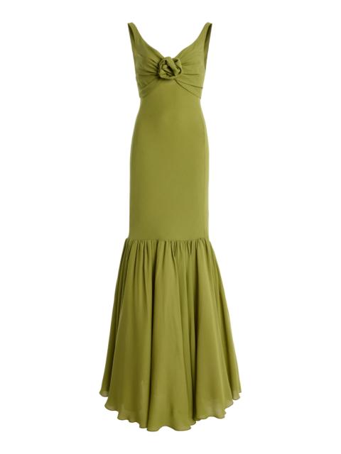 GIAMBATTISTA VALLI Sable Mermaid Maxi Dress green