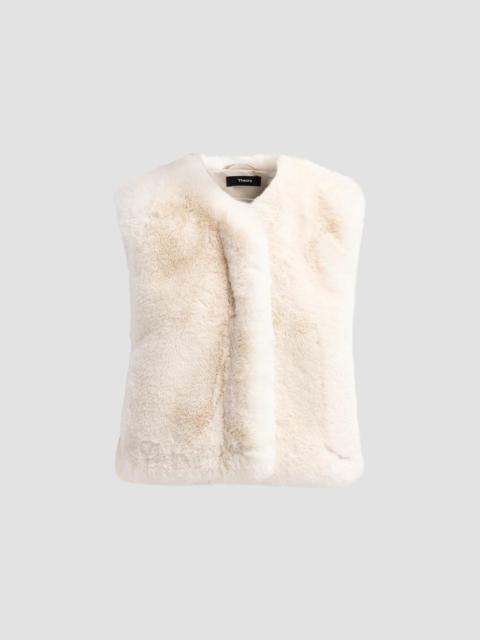 Theory Women's Faux Fur Vest - Ivory