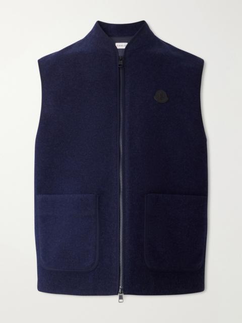 Moncler Logo-Appliquéd Wool-Fleece Gilet