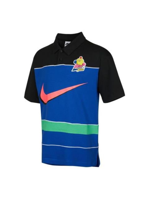 Nike Nike Sportswear Contrasting Colors Athleisure Casual Sports Short Sleeve Polo Shirt Blue DM7918-480
