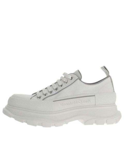Alexander McQueen Alexander McQueen Tread Slick Lace Up Shoes 'White Grey' 705664W4TGA9348