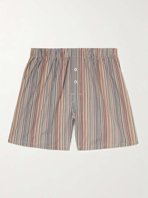 Striped Cotton-Poplin Boxer Shorts