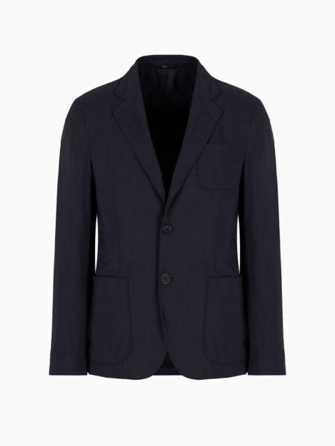 Upton Line single-breasted jacket in a silk-blend twill