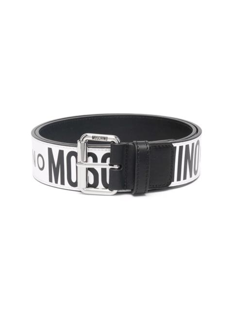 Moschino embossed-logo belt