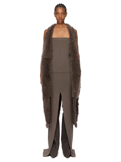 Rick Owens Gray Concordians SL Cyclops Reversible Shearling Coat