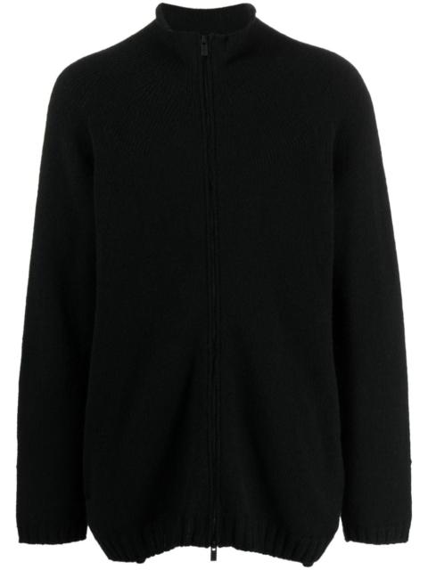 Yohji Yamamoto funnel-neck wool-blend cardigan