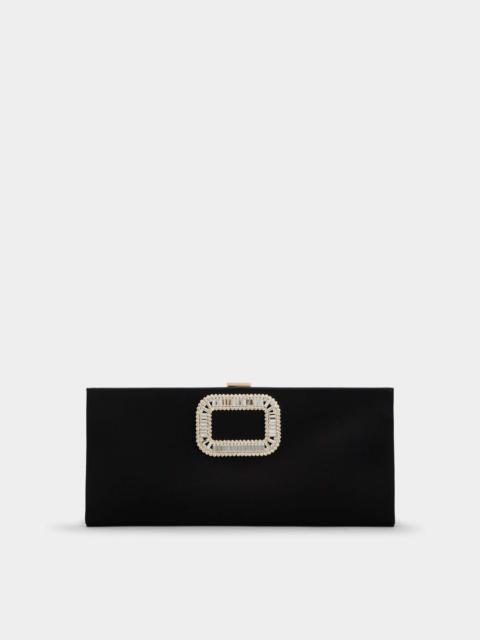 Roger Vivier Pilgrim Buckle Clutch in Satin