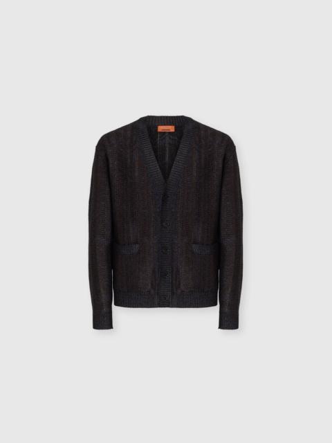 Missoni Wool and viscose-blend cardigan with Greek key motif