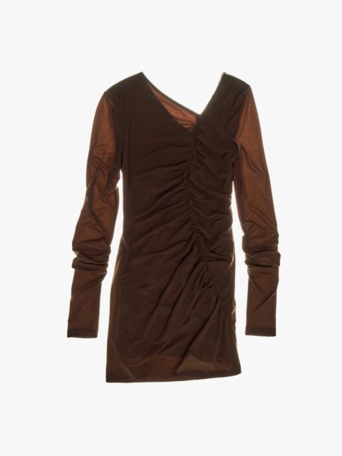 ASYMMETRIC LONG-SLEEVE DRESS