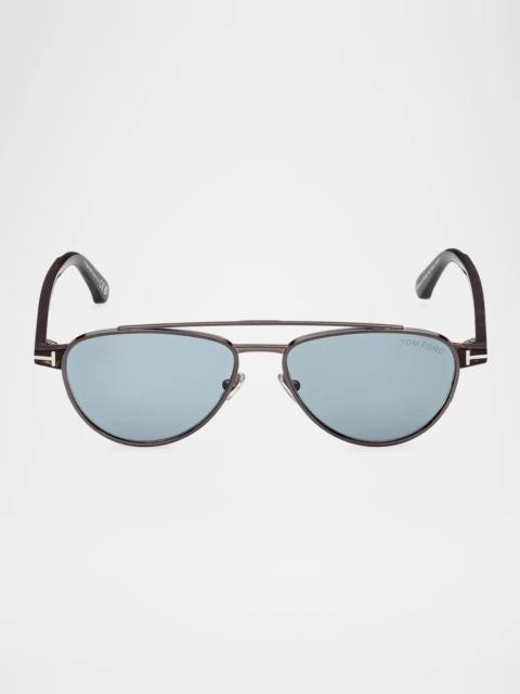 TOM FORD Men's Anthony-02 Metal Aviator Sunglasses