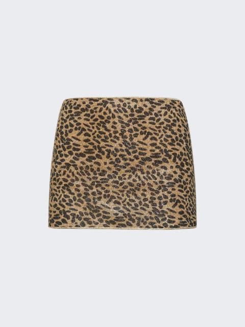Oséree Animalier Lumiere Skirt Leopard