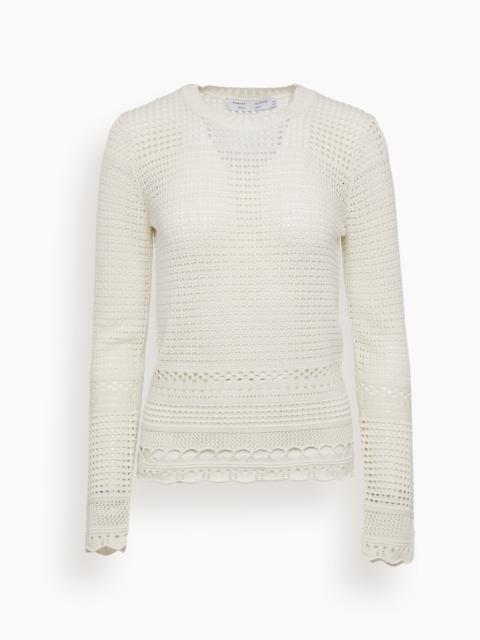 Proenza Schouler Pointelle Top in Ecru
