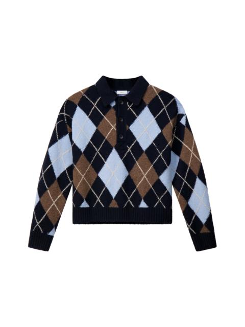 A.L.C. Lennon Argyle Polo Sweater