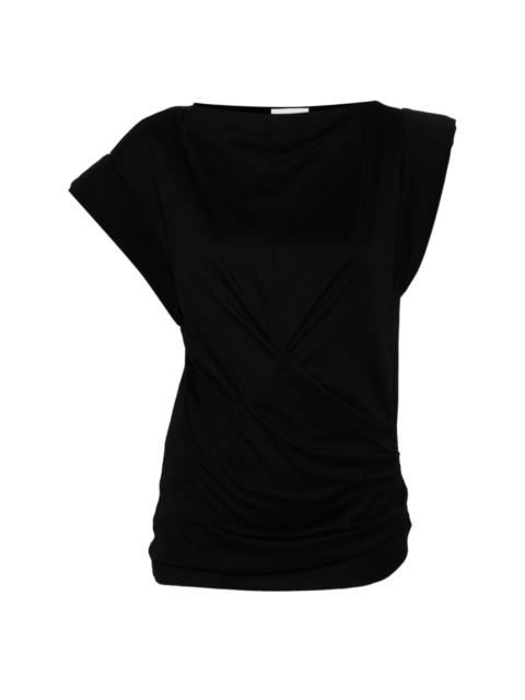 ISABEL MARANT halterneck scalloped sleeveless top - Black