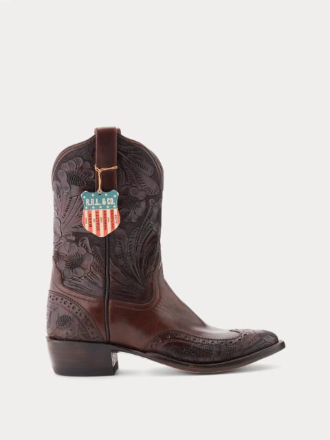 RRL by Ralph Lauren Plainview Hand-Tooled Leather Boot
