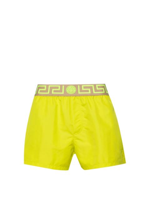 Greca-waistband swim shorts