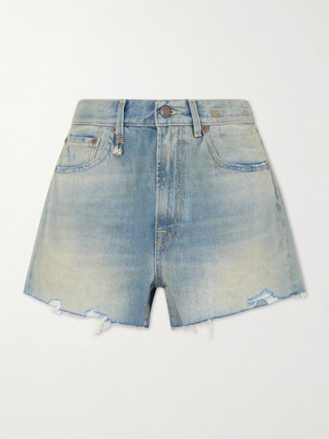 R13 X-bf Frayed Denim Shorts
