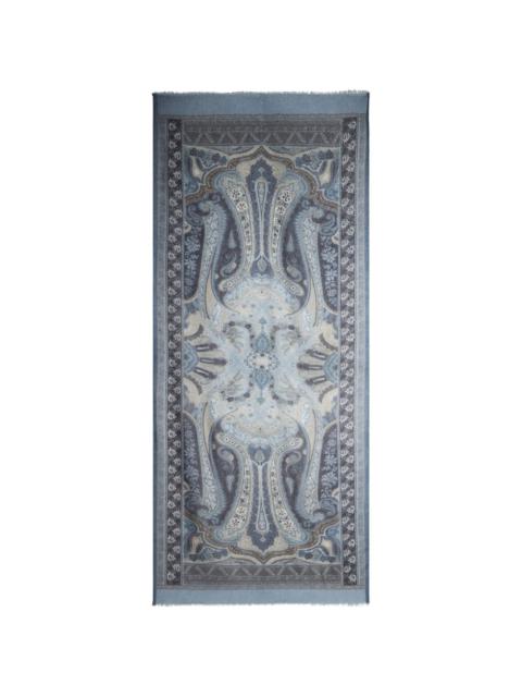 paisley-print cashmere scarf