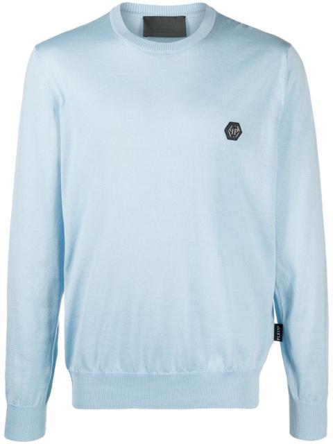 PHILIPP PLEIN logo patch sweatshirt