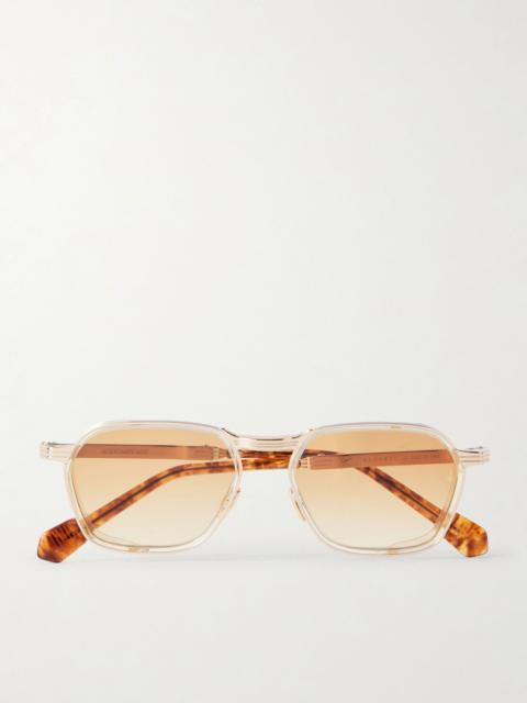 JACQUES MARIE MAGE Beckett D-Frame Silver-Tone Titanium and Acetate Sunglasses Silver