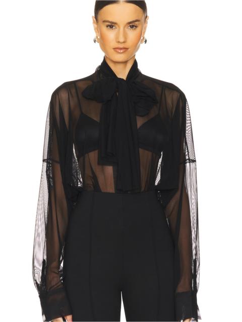 NORMA KAMALI Super Oversized Bf Shirt Bodysuit