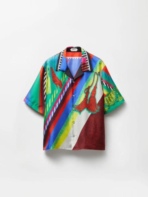 VERSACE Printed Silk Twill Shirt