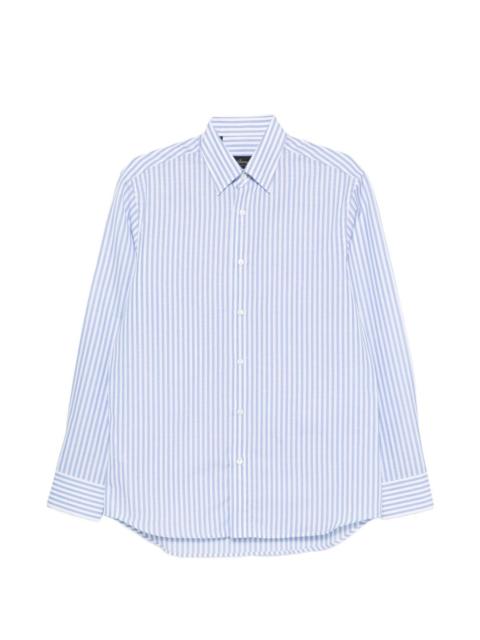 Brioni Hidden BD striped buttoned shirt