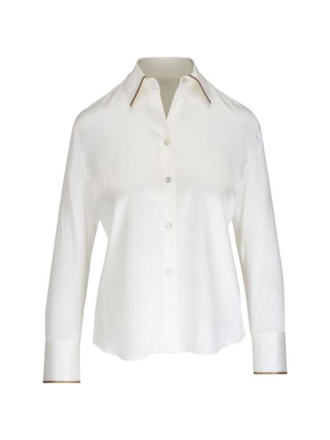 long-sleeve silk shirt