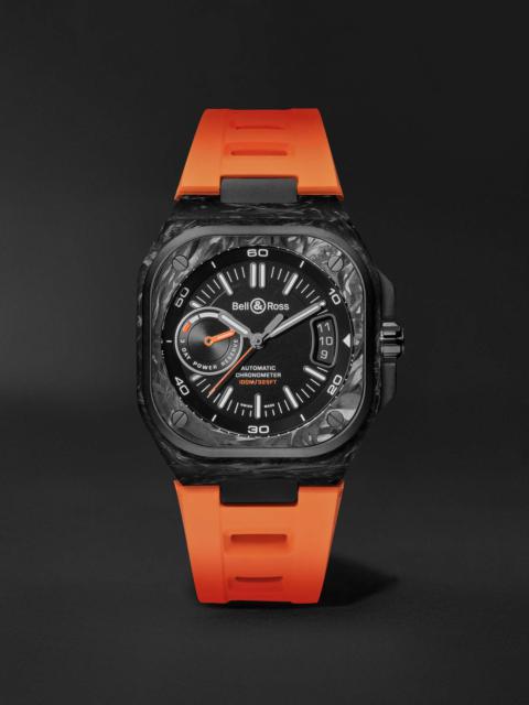 Bell & Ross BR-X5 Carbon Orange Limited Edition Automatic Chronometer 41mm DLC-Coated Titanium and Rubber Watch,