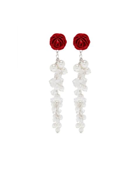 Rosedrop pearl-embellished earrings