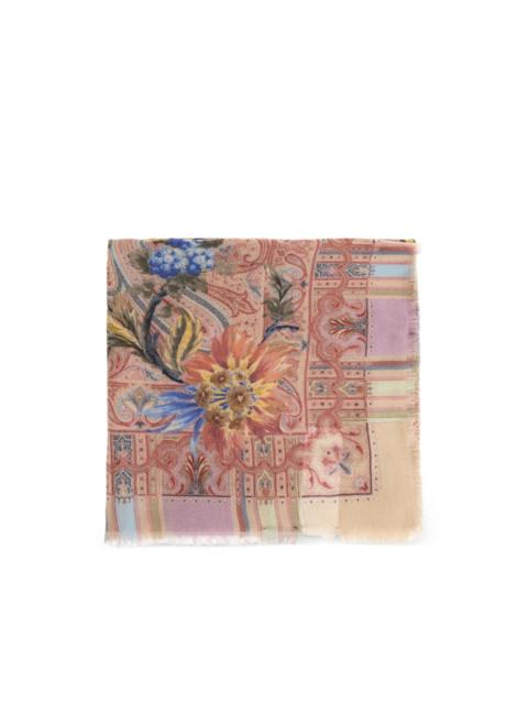 Etro floral Paisley-print scarf
