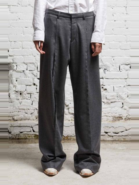 R13 INVERTED TROUSER - GREY WOOL FLANNEL