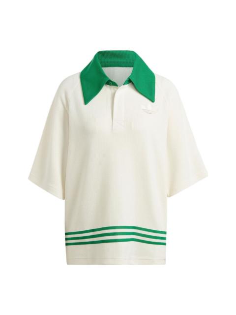 adidas (WMNS) adidas Adicolor 70s Neck T-shirt 'White Green' IB2032