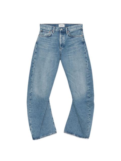 AGOLDE whiskered wide-leg jeans