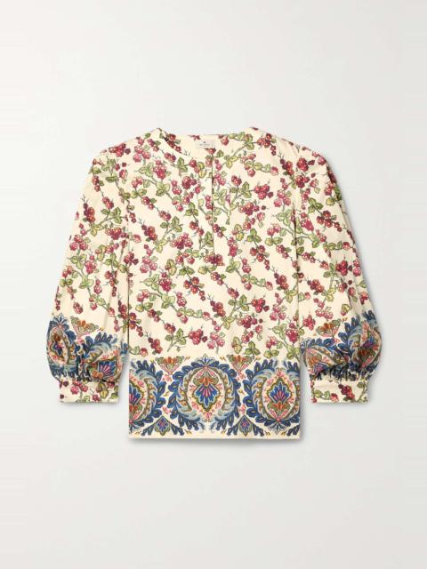 Etro Printed cotton-blend poplin blouse