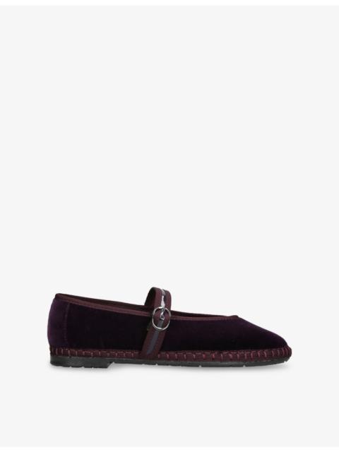 FLABELUS Pierre Velvet Ballet Flats