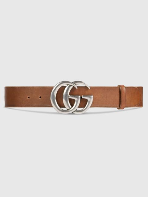 GUCCI Leather belt with Double G buckle