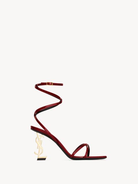 SAINT LAURENT OPYUM SANDALS IN PATENT LEATHER