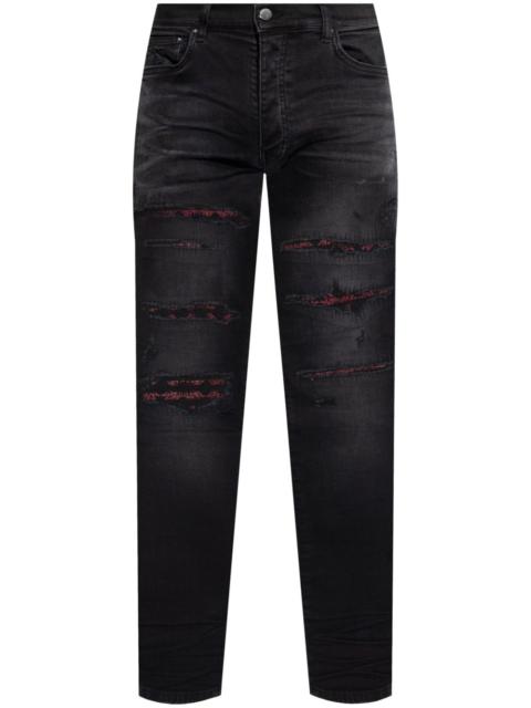 AMIRI distressed bandana-detail jeans