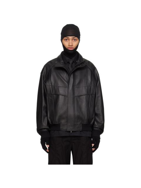 JUUN.J Black Paneled Leather Jacket