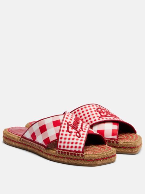 JIMMY CHOO Aciel checked espadrille sandals