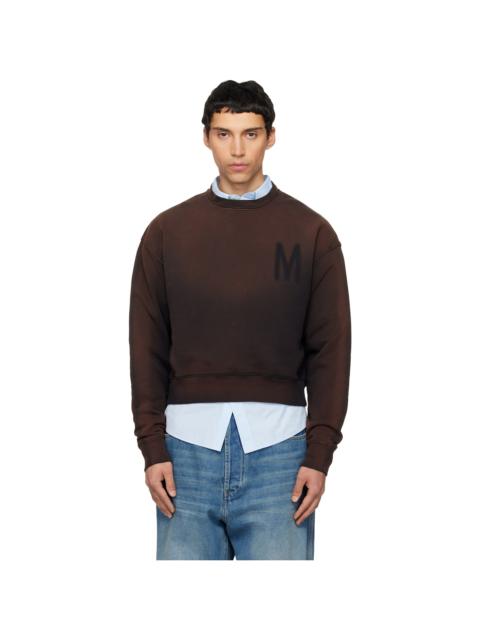 Moschino Brown 'M' Logo Sweatshirt