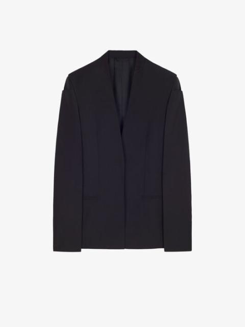 Givenchy COLLARLESS JACKET IN WOOL AND MOHAIR