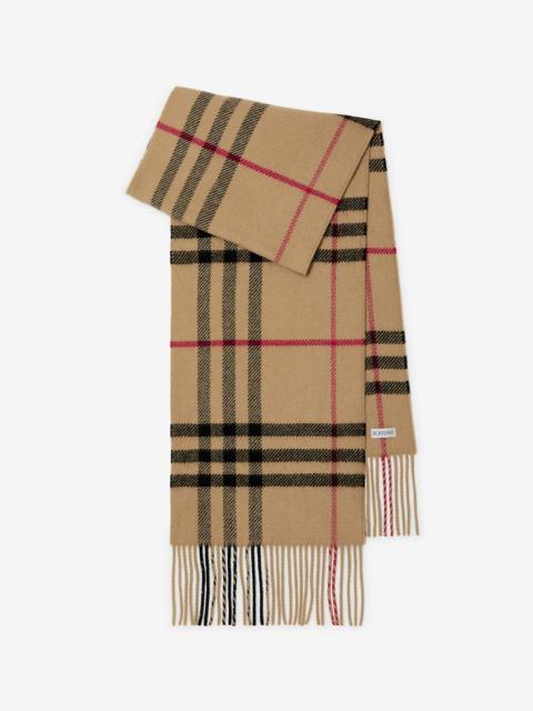 Check Wool Cashmere Scarf