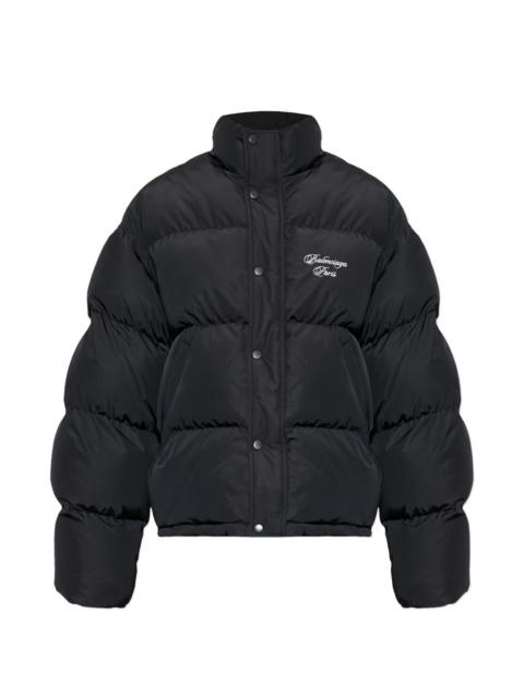 BALENCIAGA logo quilted puffer jacket