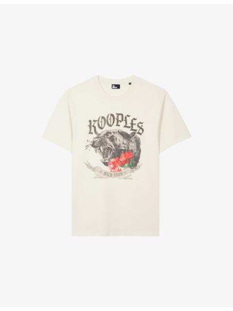 The Kooples Logo-Print Short-Sleeve Cotton T-Shirt